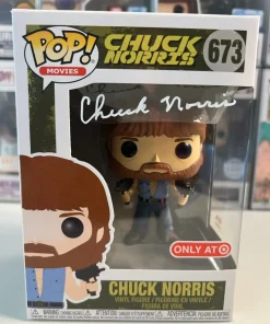 Funko POP! Movies Chuck Norris Edition Limitée Target Signée par Carlos Ray « Chuck » Norris avec Authentification + Boîte Acrylique
