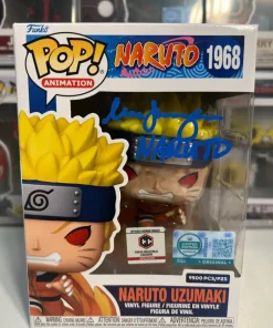 Maile Flanagan – Funko POP Signée – Naruto Uzumaki 1st Kurama Edition Limitée Supreme Chalice Collectibles 9500 Pièces (Naruto Shippuden) – COA JSA + Boîte Acrylique