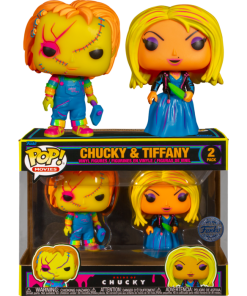 Funko POP! 2-Pack Movies Bride of Chucky – Chucky and Tiffany Lumière Noire Edition Limitée