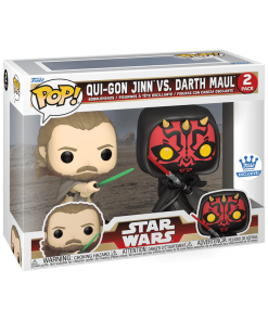 Funko POP! 2-Pack Star Wars Qui-Gon Jinn vs. Darth Maul Edition Limitée
