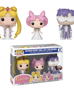 Funko POP! 3 Pack Animation Sailor Moon Neo Queen Serenity, Small Lady, & King Endymion Edition Limitée