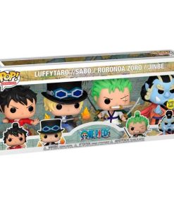 Funko POP! 4-Pack One Piece Luffytaro / Sabo / Roronoa Zoro / Jinbe Edition Limitée Phosphorescente