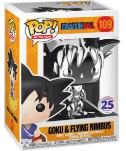 Funko POP! Animation Dragon Ball Goku & Flying Nimbus Chrome Silver Edition Limitée 25th Anniversary