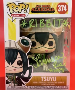 Funko POP! Animation My Hero Academia Tsuyu Signée par Monica Rial avec Authentification + Boîte Acrylique