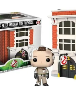 Funko POP! Town SOS Fantômes Dr. Peter Venkman avec Caserne des Pompiers
