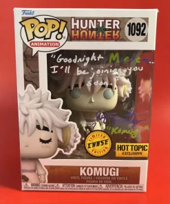 Funko POP! Animation Hunter x Hunter Komugi Edition Limitée Chase Hot Topic Signée par Ryan Bartley avec Authentification + Boîte Acrylique